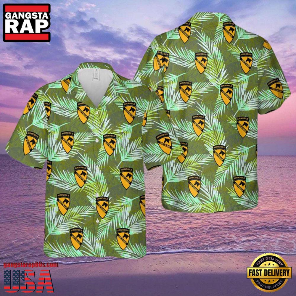 US Army 1st Cavalry Aviation Brigade Shoulder Sleeve Insignia Veteran Hawaiian Shirt