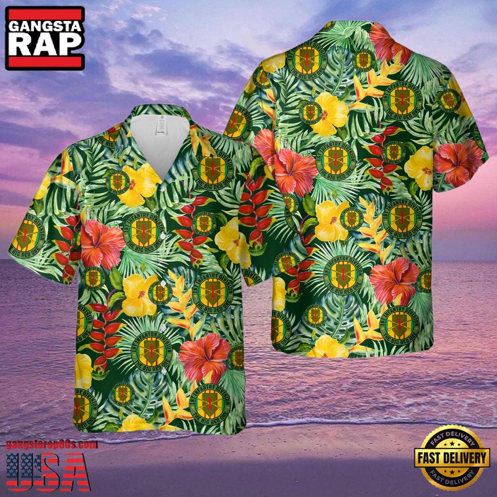 US Army 1st Cavalry Division Sustainment Brigade Christmas Veteran Hawaiian Shirt US Army 1st Cavalry Division Sustainment Brigade Christmas Veteran Hawaiian Shirt