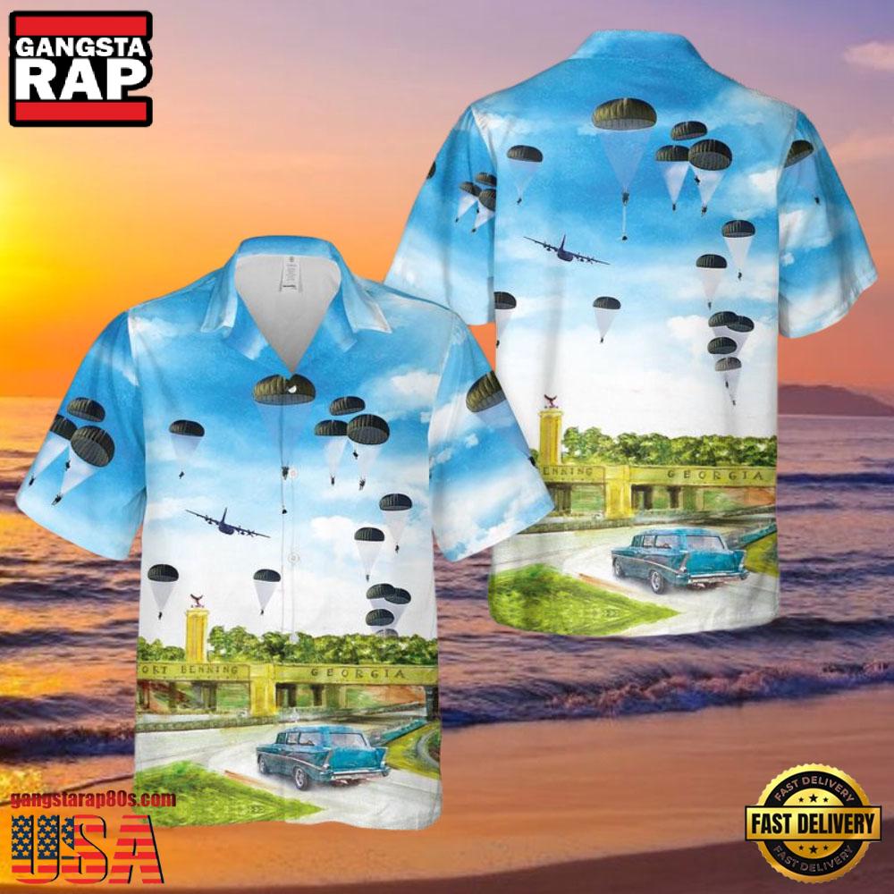 U.S. Army Airborne School Veteran Hawaiian Shirt U.S. Army Airborne School Veteran Hawaiian Shirt