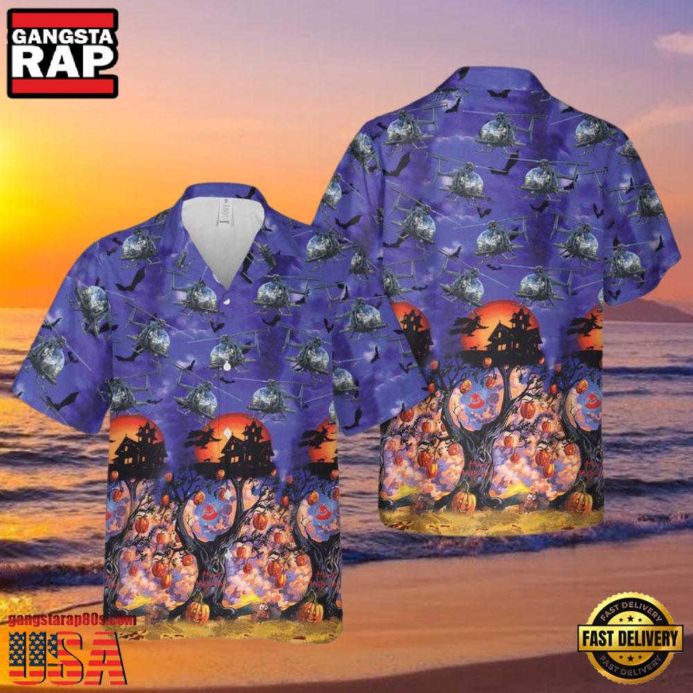 U.S Army Bell Oh-58 Kiowa Halloween Veteran Hawaiian Shirt U.S Army Bell Oh-58 Kiowa Halloween Veteran Hawaiian Shirt
