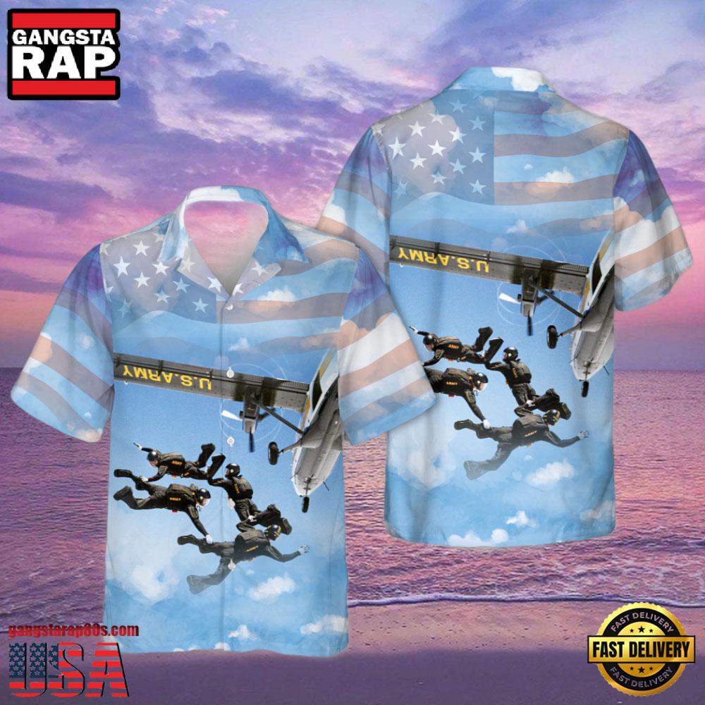 U.S. Army Golden Knights Parachute Team Hawaiian Shirt