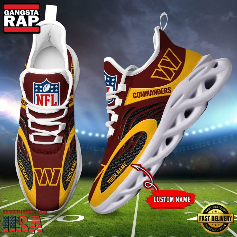 NFL Custom Name Washington Commanders Limited New Design Max Soul Running Sneakers Shoes NFL Custom Name Washington Commanders Limited New Design Max Soul Running Sneakers Shoes