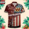 Washington Commanders US Flag Pattern Hawaiian Shirt