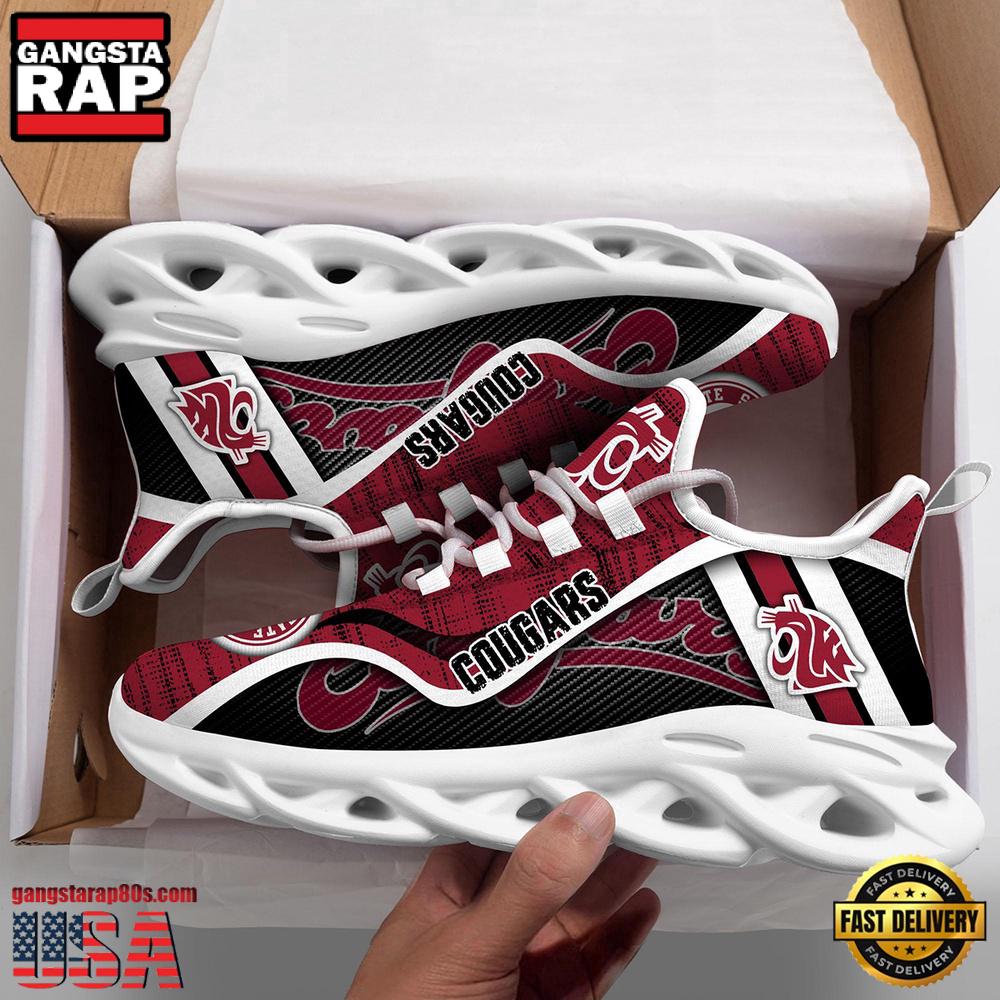 Washington State Cougars NCAA Clunky New Design Max Soul Shoes, Running Sneakers Washington State Cougars NCAA Clunky New Design Max Soul Shoes, Running Sneakers