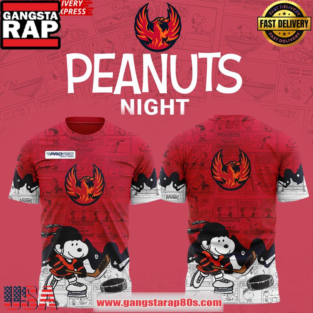 Coachella Valley Firebirds 75th Anniversary of Peanuts 3D T-Shirt