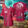 NFL Custom Name Number Arizona Cardinals Horror 3D New Design Baseball Jersey Shirt 3 Custom Name And Number Arizona Cardinals NFL Horror 3D Baseball Jersey Shirt