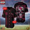 NFL Custom Name Number Arizona Cardinals Skull Face Baseball Jersey Shirt 2 Custom Name And Number Arizona Cardinals NFL Skull Face 3D Baseball Jersey Shirt