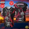 Custom Name And Number Atlanta Falcons NFL Skull Death 3D Baseball Jersey Shirt