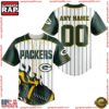 NFL Custom Name Number Green Bay Packers Baseball Jersey Shirt 1 Custom Name And Number Green Bay Packers NFL 3D Baseball Jersey Shirt