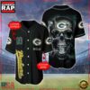 NFL Custom Name Number Green Bay Packers Skull Face Baseball Jersey Shirt 2 Custom Name And Number Green Bay Packers NFL Skull Face 3D Baseball Jersey Shirt