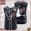 NFL Custom Name Number Houston Texans Team Baseball Jersey Shirt 2 Custom Name And Number Houston Texans NFL Team Baseball Jersey