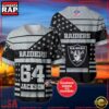 Custom Name And Number Las Vegas Raiders NFL American Flag Baseball Jersey Shirt