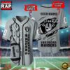 NFL Custom Name Number Las Vegas Raiders Football Team Baseball Jersey Shirt 3 Custom Name And Number Las Vegas Raiders NFL Football Team Baseball Jersey Shirt