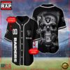 NFL Custom Name Number Las Vegas Raiders Skull Face Baseball Jersey Shirt 3 Custom Name And Number Las Vegas Raiders NFL Skull Face 3D Baseball Jersey Shirt
