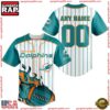 NFL Custom Name Number Miami Dolphins Baseball Jersey Shirt 2 Custom Name And Number Miami Dolphins NFL 3D Baseball Jersey Shirt