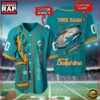 NFL Custom Name Number Miami Dolphins Football Team Baseball Jersey Shirt 2 Custom Name And Number Miami Dolphins NFL Football Team Baseball Jersey Shirt