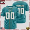 Custom Name And Number Miami Dolphins NFL Team Baseball Jersey