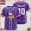 NFL Custom Name Number Minnesota Vikings Sport Baseball Jersey Shirt 3 Custom Name And Number Minnesota Vikings NFL Sport Baseball Jersey