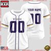 NFL Custom Name Number Minnesota Vikings Design Baseball Jersey Shirt 2 Custom Name And Number Minnesota Vikings NFL Team Sport Baseball Jersey