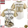 NFL Custom Name Number New Orleans Saints Baseball Jersey Shirt 2 Custom Name And Number New Orleans Saints NFL 3D Baseball Jersey Shirt