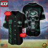 NFL Custom Name Number New York Jets Skull Face Baseball Jersey Shirt 3 Custom Name And Number New York Jets NFL Skull Face 3D Baseball Jersey Shirt