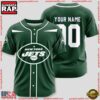 Custom Name And Number New York Jets NFL Team Baseball Jersey