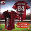 NFL Custom Name NumberAtlanta Falcons Baseball Jersey Shirt 2 Custom Name And Number NFL Team Atlanta Falcons Baseball Jersey Shirt