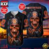 Custom Name And Number NFL Team Chicago Bears Skull Pattern Baseball Jersey Shirt