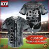 NFL Custom Name Number Las Vegas Raider Baseball Jersey Shirt 3 Custom Name And Number NFL Team Las Vegas Raider Baseball Jersey Shirt