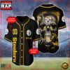NFL Custom Name Number Pittsburgh Steelers Skull Face Baseball Jersey Shirt 3 Custom Name And Number Pittsburgh Steelers NFL Skull Face 3D Baseball Jersey Shirt