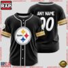 NFL Custom Name Number Pittsburgh Steelers Sport Baseball Jersey Shirt 3 Custom Name And Number Pittsburgh Steelers NFL Sport Baseball Jersey