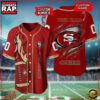 NFL Custom Name Number San Francisco 49ers Football Team Baseball Jersey Shirt 2 Custom Name And Number San Francisco 49ers NFL Football Team Baseball Jersey Shirt