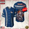 NFL Custom Name Denver Broncos Mascot Baseball Jersey Shirt 2 Custom Name Denver Broncos NFL Mascot 3D Baseball Jersey Shirt