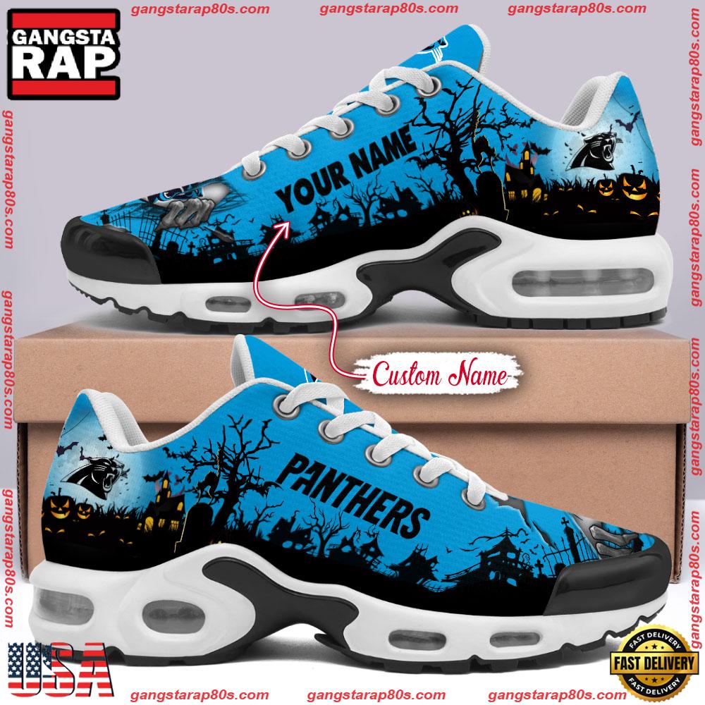 Custom Name NFL Carolina Panthers Air Max Plus Shoes Running Sneakers Custom Name NFL Carolina Panthers Air Max Plus Shoes Running Sneakers