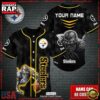 NFL Custom Name Pittsburgh Steelers Mascot Baseball Jersey 3 Custom Name NFL Pittsburgh Steelers Mascot Baseball Jersey