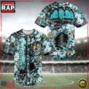 NFL Jacksonville Jaguars Flower Skeleton New Design Baseball Jersey Shirt 2 Jacksonville Jaguars NFL Flower Skeleton Baseball Jersey Shirt