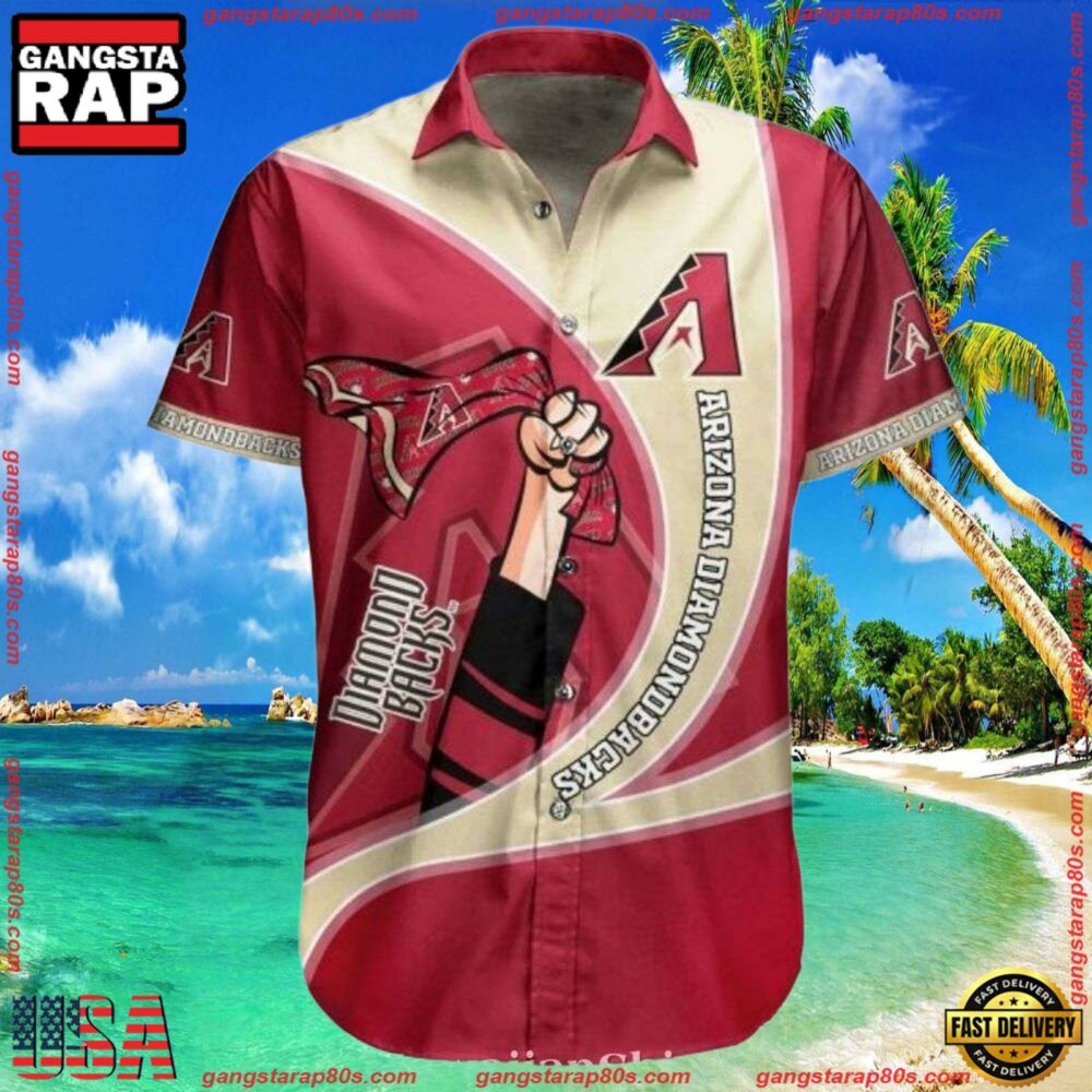MLB Arizona Diamondbacks Cartoon Fanfare Hawaiian Shirts MLB Arizona Diamondbacks Cartoon Fanfare Hawaiian Shirts