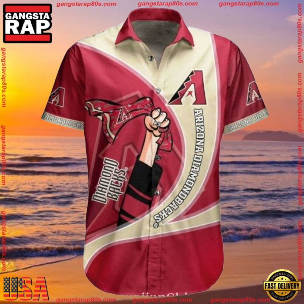 MLB Arizona Diamondbacks Cartoon Fanfare Hawaiian Shirts MLB Arizona Diamondbacks Cartoon Fanfare Hawaiian Shirts