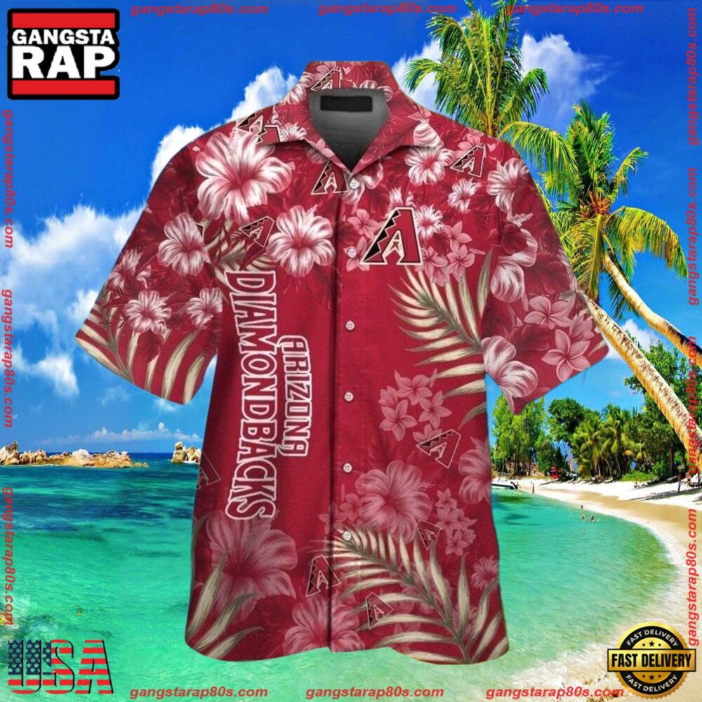 MLB Arizona Diamondbacks Classic Floral Hawaiian ButtonUp Shirts MLB Arizona Diamondbacks Classic Floral Hawaiian ButtonUp Shirts