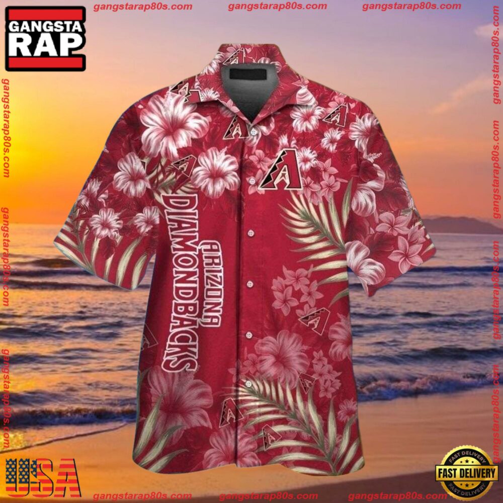 MLB Arizona Diamondbacks Classic Floral Hawaiian ButtonUp Shirts MLB Arizona Diamondbacks Classic Floral Hawaiian ButtonUp Shirts