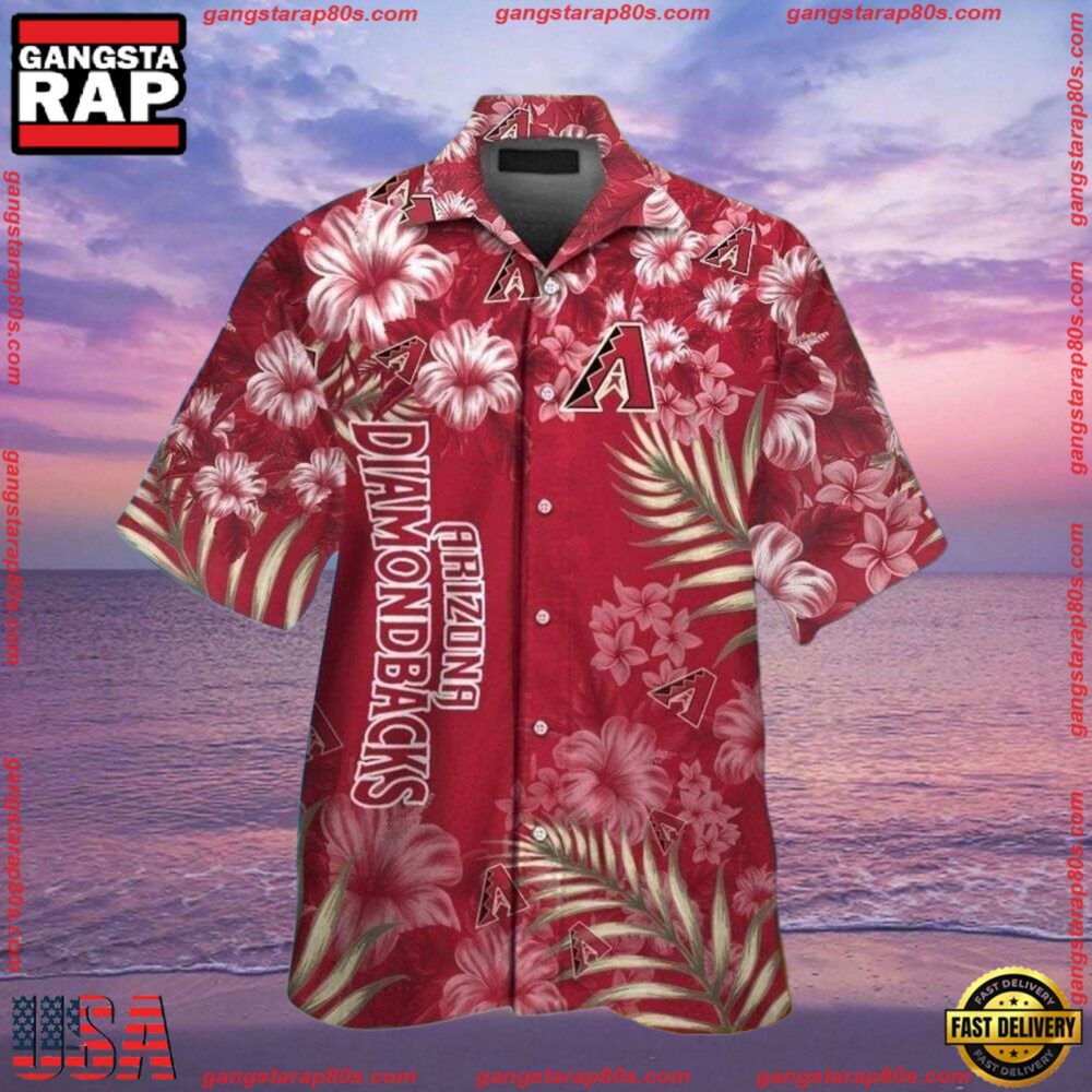 MLB Arizona Diamondbacks Classic Floral Hawaiian ButtonUp Shirts MLB Arizona Diamondbacks Classic Floral Hawaiian ButtonUp Shirts