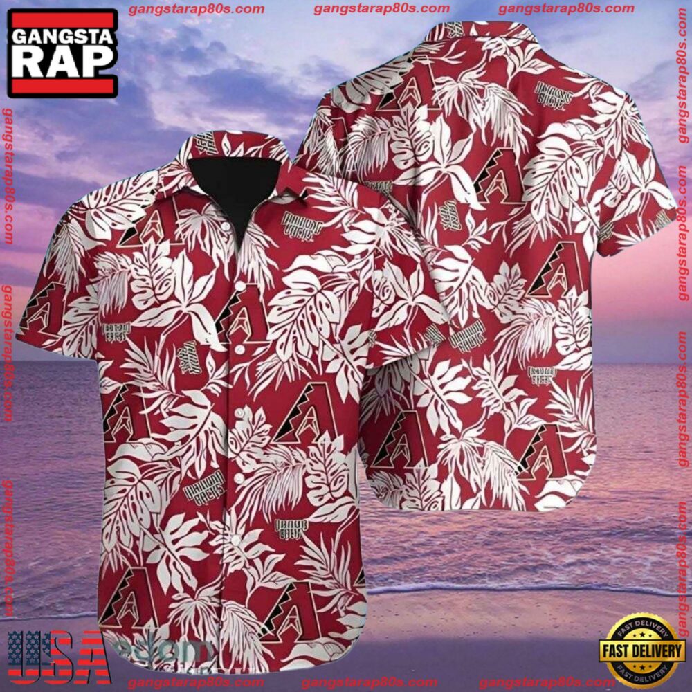 MLB Arizona Diamondbacks Hibiscus Aloha ButtonUp Shirts MLB Arizona Diamondbacks Hibiscus Aloha ButtonUp Shirts