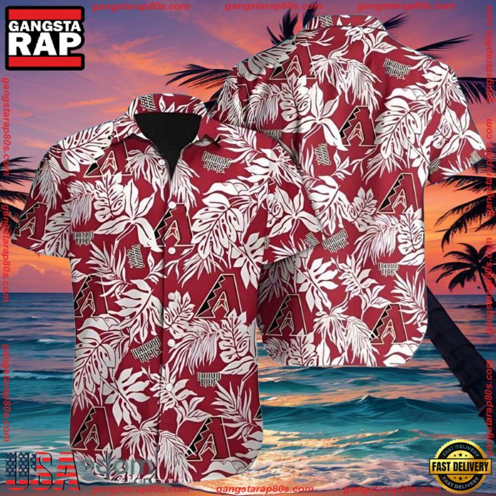MLB Arizona Diamondbacks Hibiscus Aloha ButtonUp Shirts MLB Arizona Diamondbacks Hibiscus Aloha ButtonUp Shirts