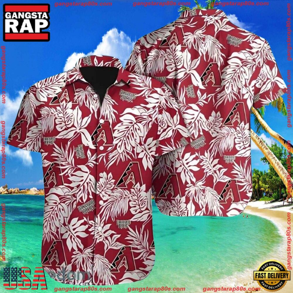 MLB Arizona Diamondbacks Hibiscus Aloha ButtonUp Shirts MLB Arizona Diamondbacks Hibiscus Aloha ButtonUp Shirts