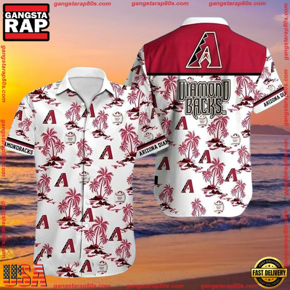 MLB Arizona Diamondbacks Palm Islands Summer Aloha Shirt MLB Arizona Diamondbacks Palm Islands Summer Aloha Shirt