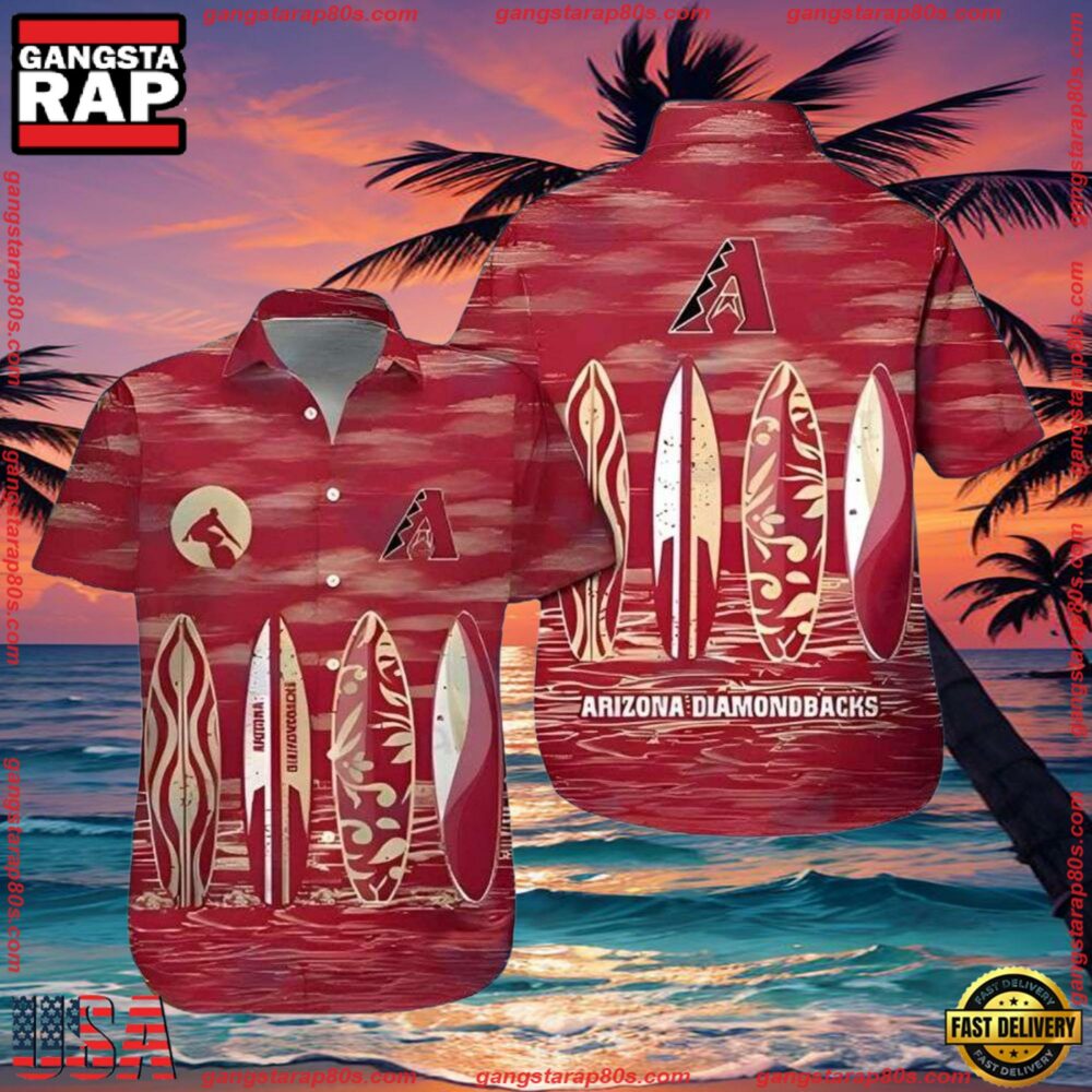 MLB Arizona Diamondbacks Surf's Up Summer Aloha Shirt MLB Arizona Diamondbacks Surf's Up Summer Aloha Shirt