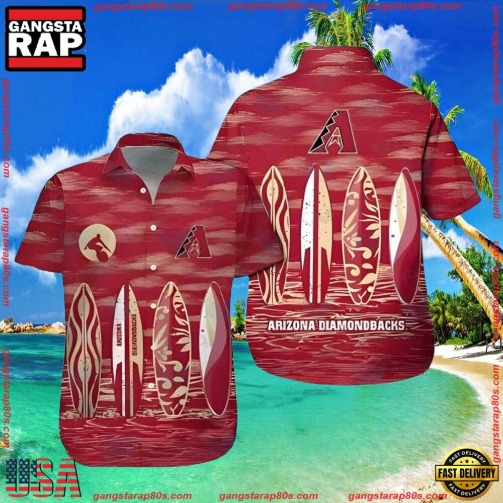 MLB Arizona Diamondbacks Surf's Up Summer Aloha Shirt MLB Arizona Diamondbacks Surf's Up Summer Aloha Shirt