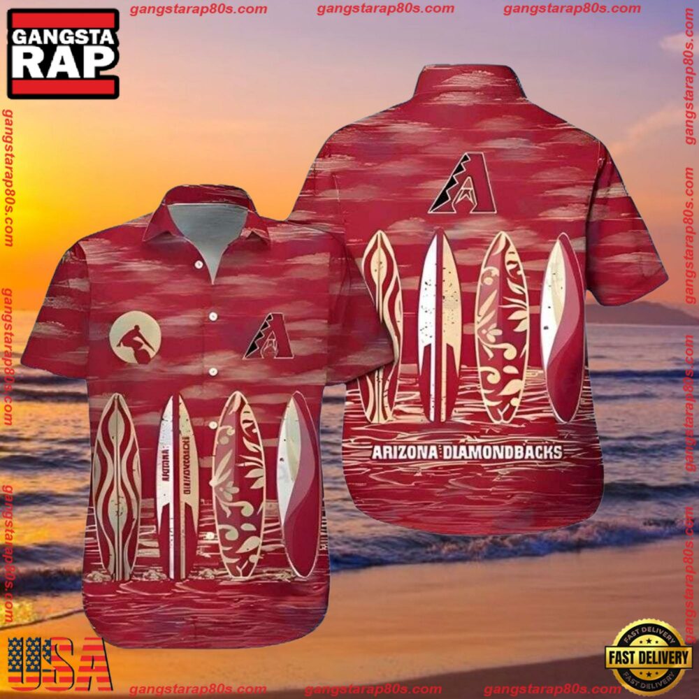 MLB Arizona Diamondbacks Surf's Up Summer Aloha Shirt MLB Arizona Diamondbacks Surf's Up Summer Aloha Shirt