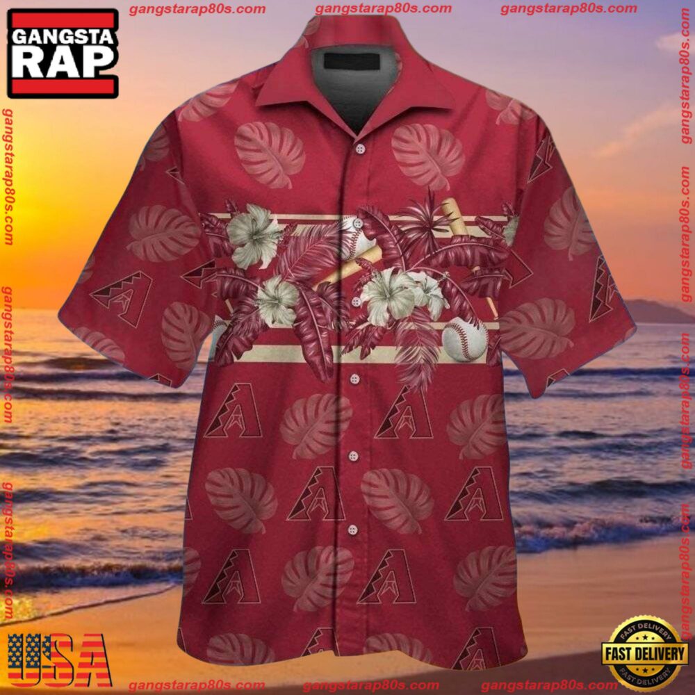MLB Arizona Diamondbacks Tropical Baseball Summer Hawaiian Shirt MLB Arizona Diamondbacks Tropical Baseball Summer Hawaiian Shirt