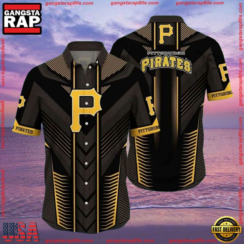 MLB Art Deco Pirates Pittsburgh Hawaiian Shirt MLB Art Deco Pirates Pittsburgh Hawaiian Shirt